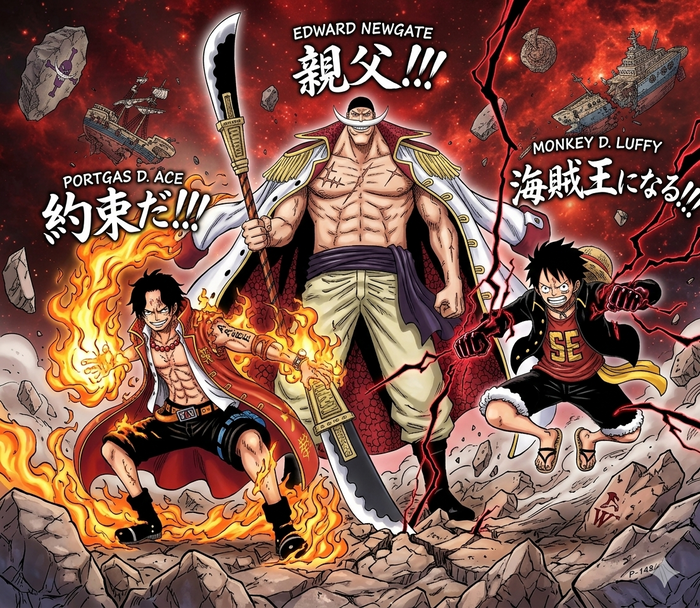 One Piece Saikyo Jump Top Strong Pack Luffy Ace Newgate | P-147 / P-148 / P-149 | Japanese Edition | Limited Promo