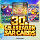 Pokémon 30th Celebration SAR Card Collection | Single Card or Complete 10-Card Set | Japanese Edition