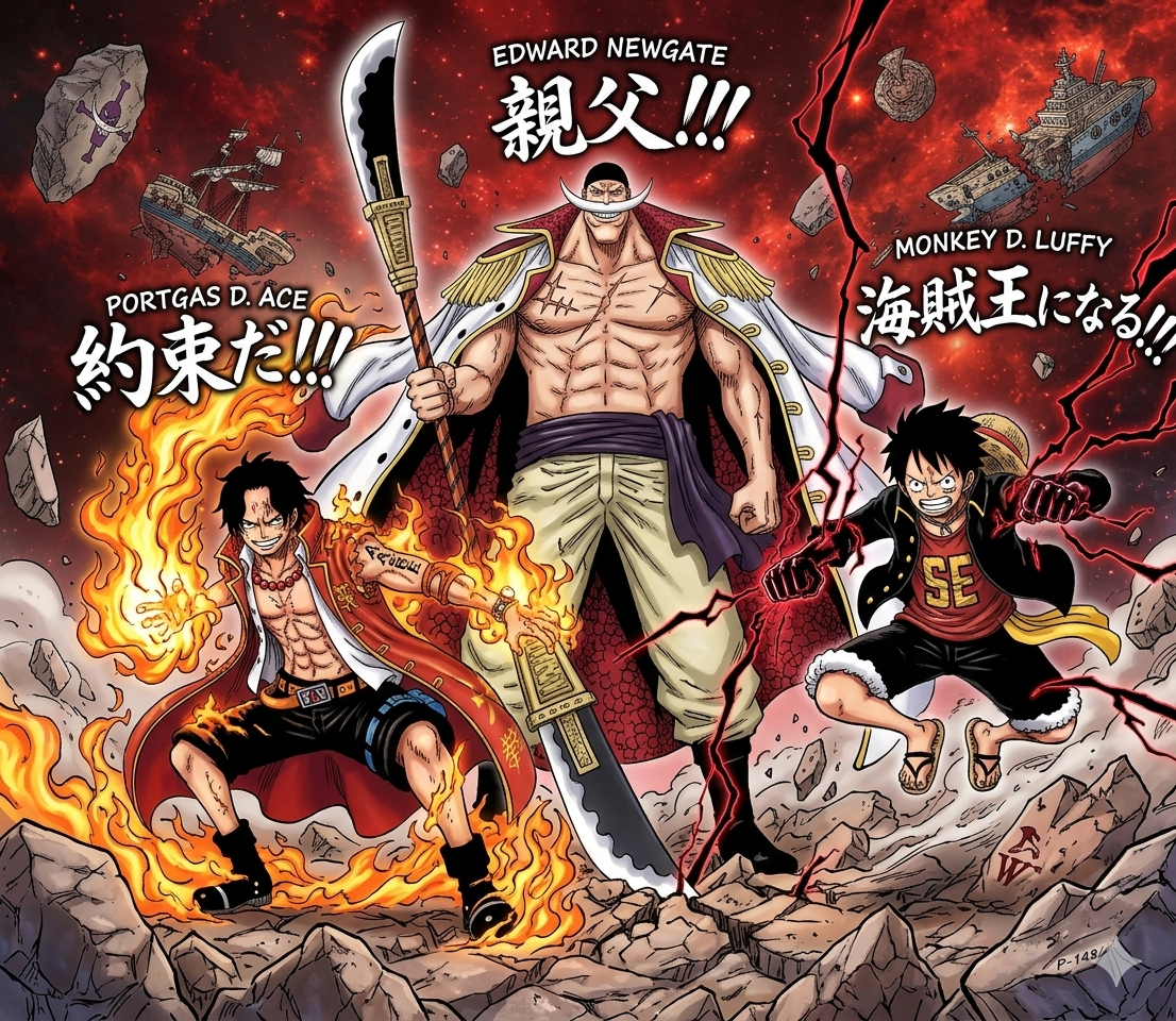 One Piece Saikyo Jump Top Strong Pack Luffy Ace Newgate | P-147 / P-148 / P-149 | Japanese Edition | Limited Promo