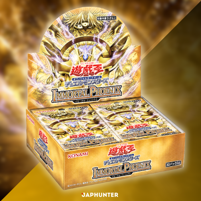 Yu-Gi-Oh! OCG Immortal Phoenix Japanese Booster Box – Dark Marik, Ra, Overframe Cards, New Themes & +1 Expansion Pack