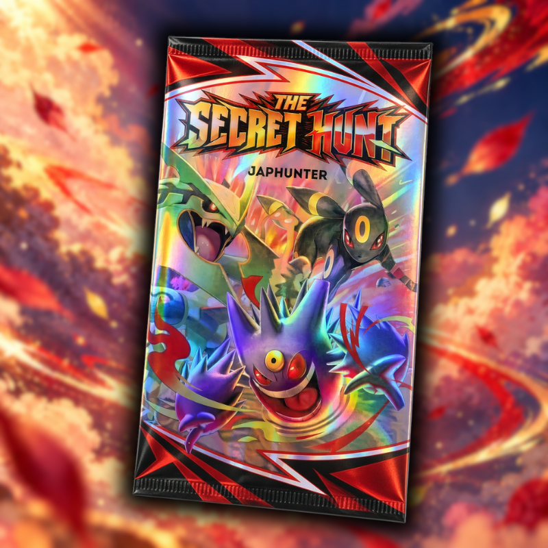 The Secret Hunt Booster | Japanischer Pokémon Mystery-Booster | 50 % Chance auf SR oder SAR