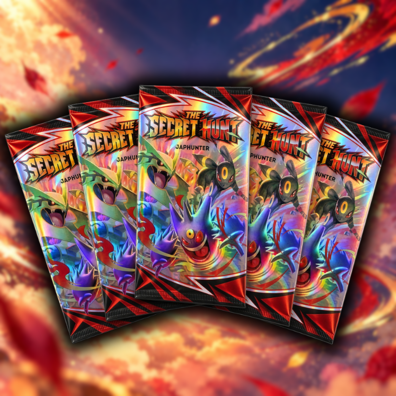 The Secret Hunt Booster | Japanischer Pokémon Mystery-Booster | 50 % Chance auf SR oder SAR