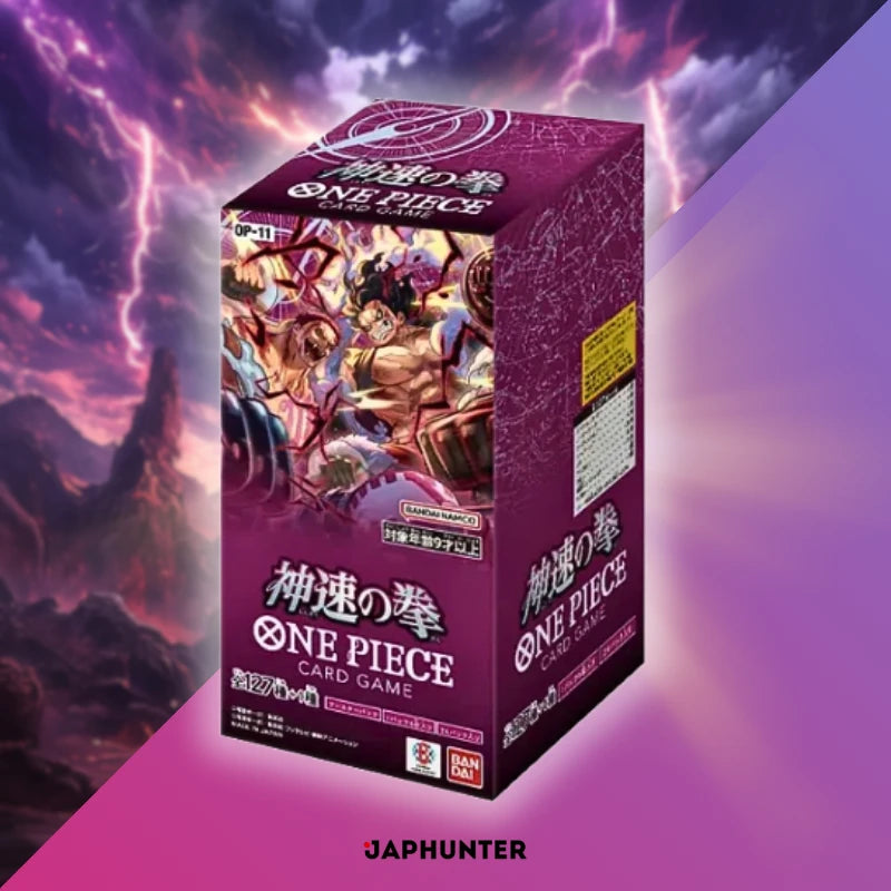 One Piece OP-11 A Fist of Divine Speed Japanese Booster Box Display