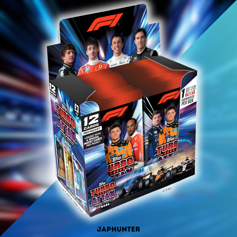 Topps F1 Turbo Attax 2026 – Official Booster Display Box | 24 Packets of 12 Cards | English Edition