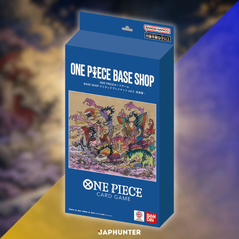 One Piece BASE SHOP Tapis de jeu limité Vol.2 Cinq Doyens + Carte Trône Vide | Édition Japonaise