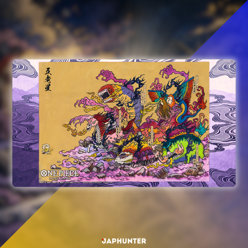 One Piece BASE SHOP Tapis de jeu limité Vol.2 Cinq Doyens + Carte Trône Vide | Édition Japonaise