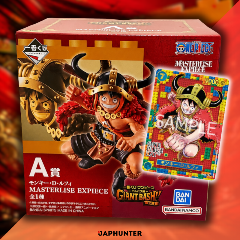 One Piece Ichiban Kuji Giant Bash Vol.01 – Figurine Monkey D. Luffy Prix A | Figurine Seule ou Figurine + Carte P-110