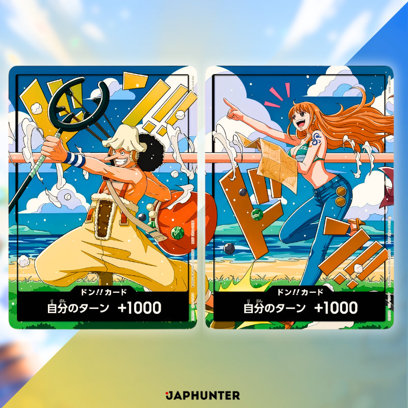 One Piece World Unification Commemorative DON!! Card | Usopp & Nami Set | 2 Cards | Japanese Edition