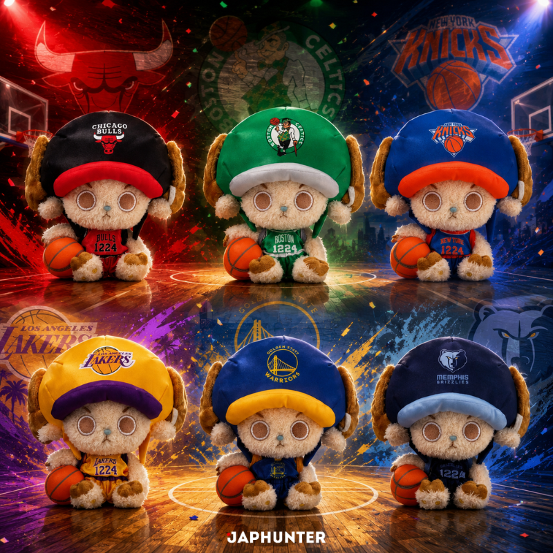 One Piece x NBA – Chopper Plüsch (6 Typen) | Japanische Ausgabe | Offizieller Plüsch