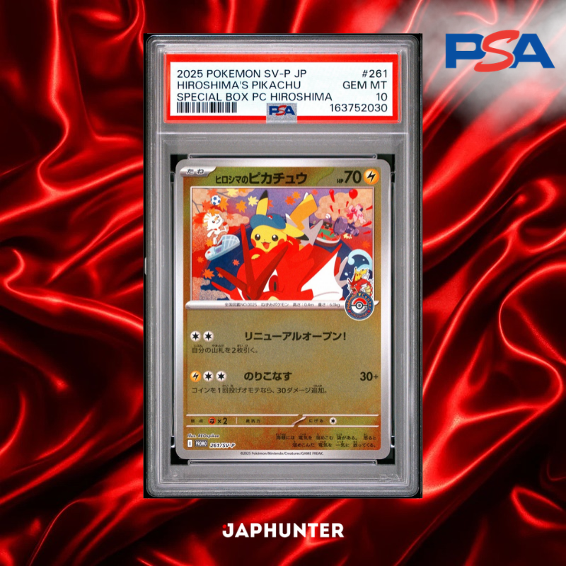 PSA 10 Hiroshima's Pikachu #261/SV-P – Pokémon Center Hiroshima Japanische Promo