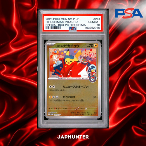 PSA 10 Hiroshima's Pikachu #261/SV-P – Pokémon Center Hiroshima Japanese Promo