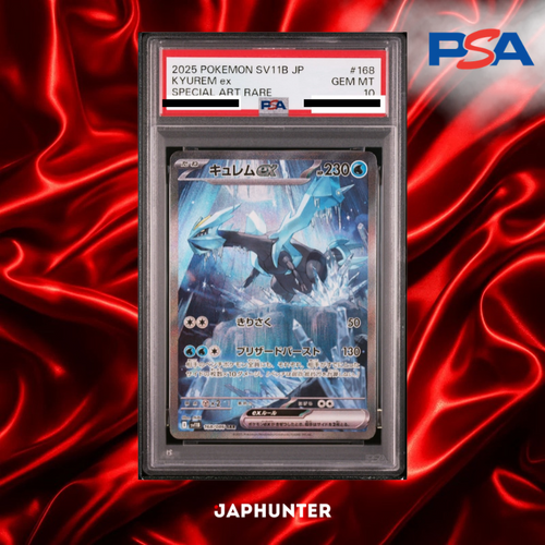 PSA 10 Kyurem ex SAR #168/086 – Black Bolt Japanese SV11B