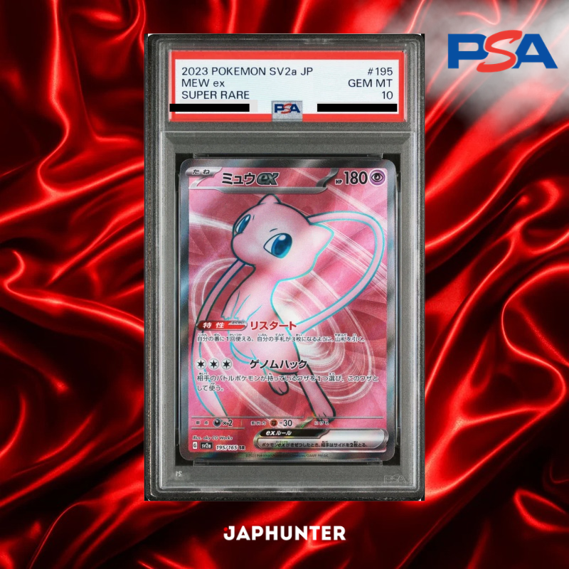 PSA 10 Mew ex SR #195/165 – Pokémon Card 151 Japanisch SV2a