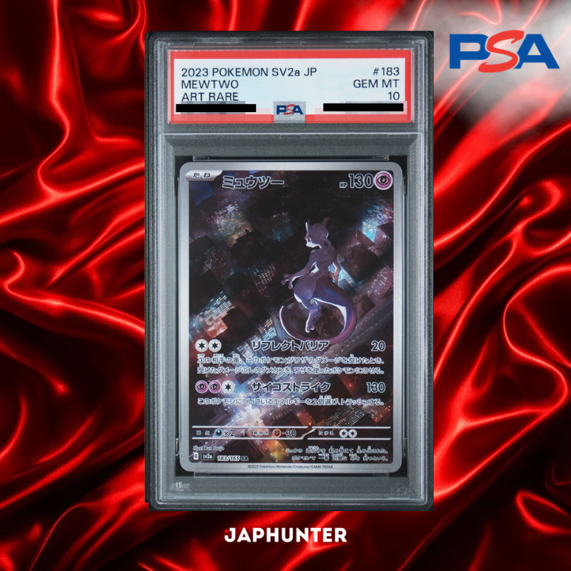PSA 10 Mewtwo AR #183/165 – Pokémon Card 151 Japanisch SV2a
