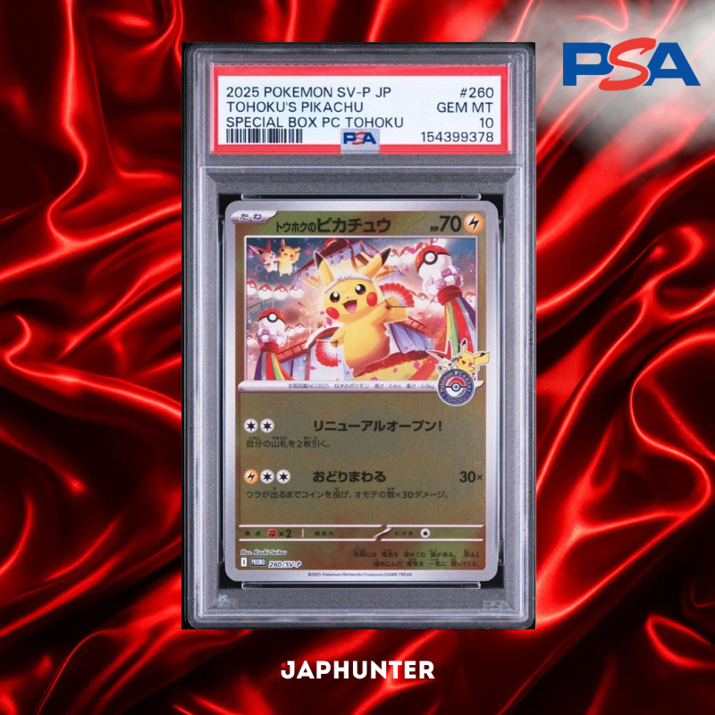 PSA 10 Tohoku's Pikachu #260/SV-P – Pokémon Center Tohoku Japanese Promo