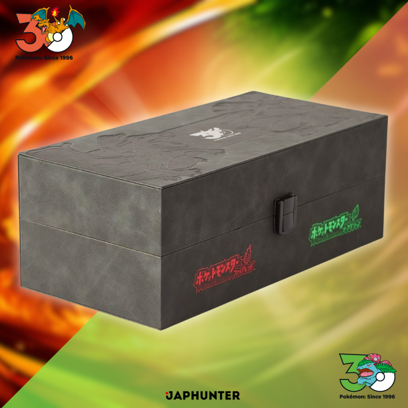 Pokémon Coffret Collector 30e anniversaire (Starters de Kanto + Orbes Cristal) et jeux numériques Vert Feuille et Rouge Feu