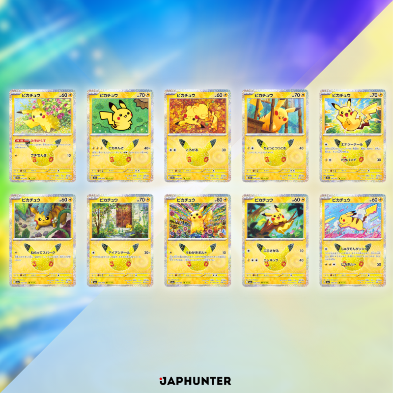 Pokémon MEGA 30th CELEBRATION Pikachu Complete Set | 30 Cards | Japanese Edition