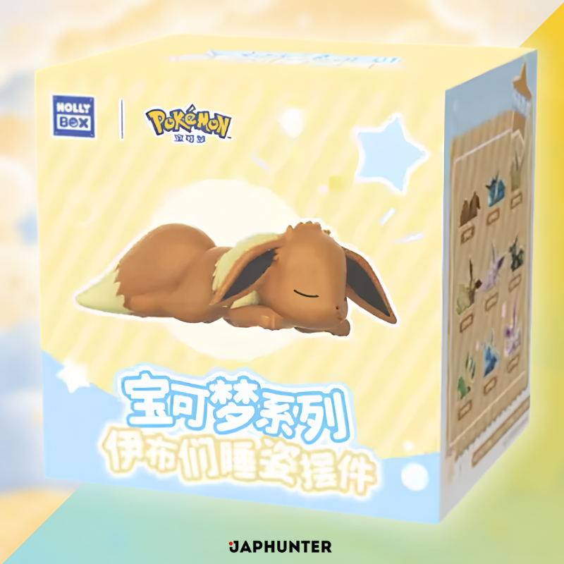 Pokémon TopToy Eevee en position de sommeil – Série Blind Box (CHN) | Figurine de collection chinoise scellée