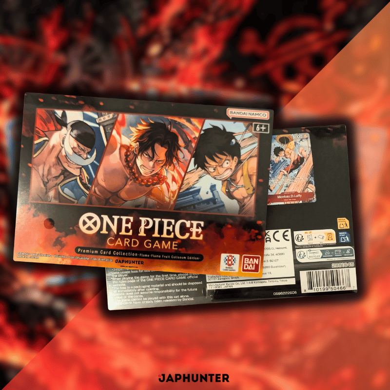One Piece Premium Card Collection Flame-Flame Fruit Coliseum Edition | Whitebeard P-152 + Ace P-153 + Luffy P-154 | Japanese Edition