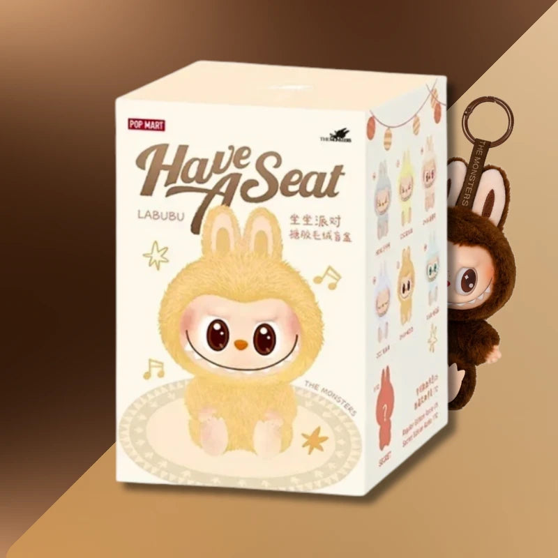 POP MART LABUBU Have A Seat Plüschanhänger-Blindbox (Offizielles Produkt)