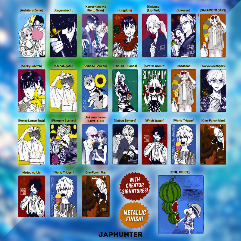 Shueisha Natsukomi 2026 – Exclusive Meta Kira Metallic Card | Japanese Summer Comics Fair Promo