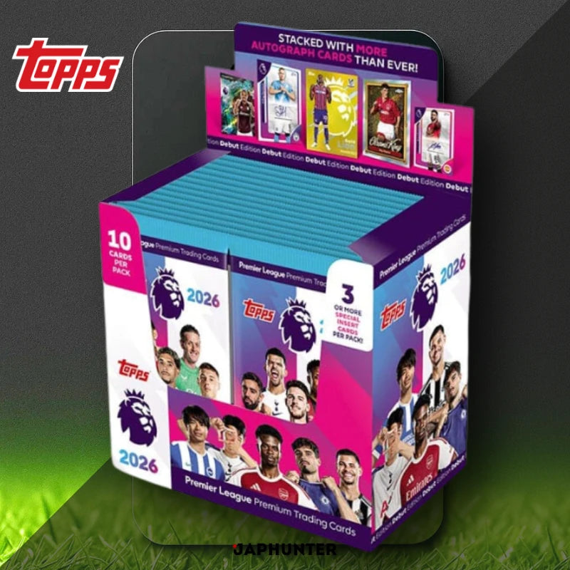 Topps Premier League 2026 Premium Trading Cards – Booster Box (10 Cards per Pack)