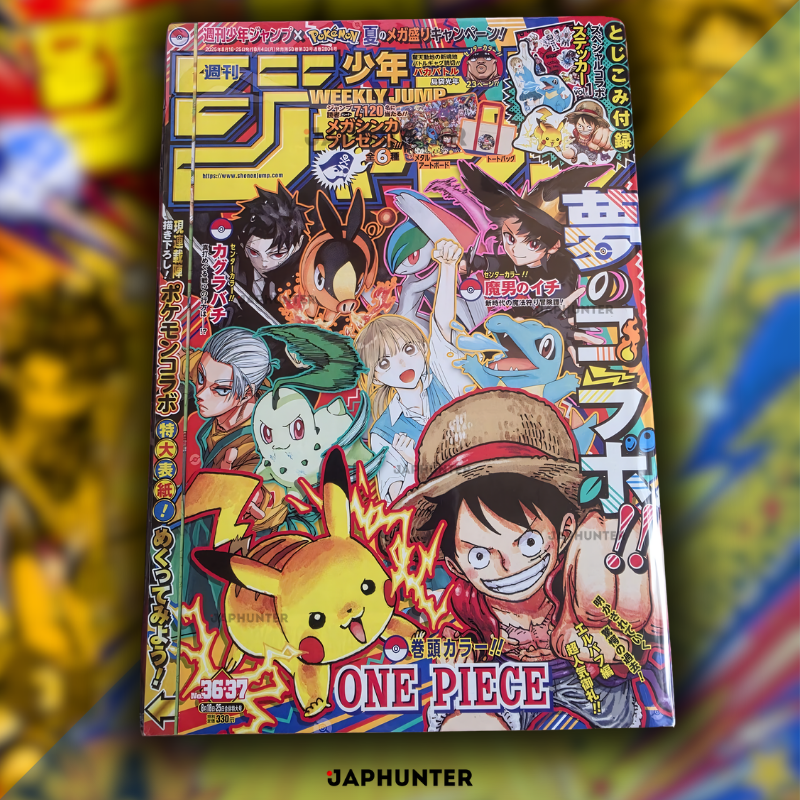 Weekly Shonen Jump N° 36–37 2025 | Collaboration Spéciale Pokémon × One Piece | Édition Japonaise