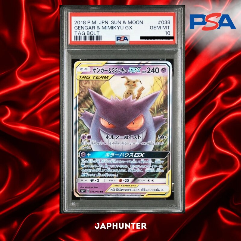 PSA 10 Gengar & Mimikyu GX #038/095 – Tag Bolt Japonais SM9